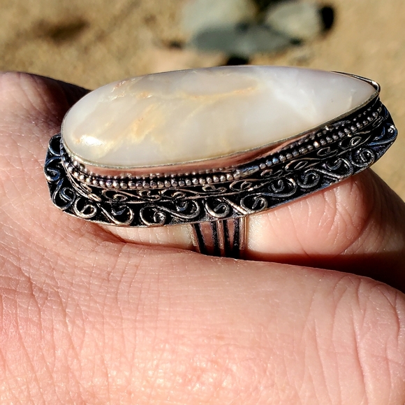 New Huge Botswana Agate 925 Silver Statement Ring. - Picture 1 of 16